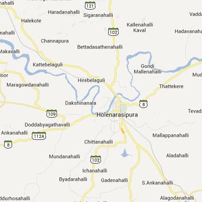 satellite map image of Hole Narsipur( Hole Narsipur,Karnataka ಉಪಗ್ರಹ ನಕ್ಷೆ ಚಿತ್ರ )